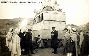 ALGERIE - AUTOBUS EN PANNE - 1913